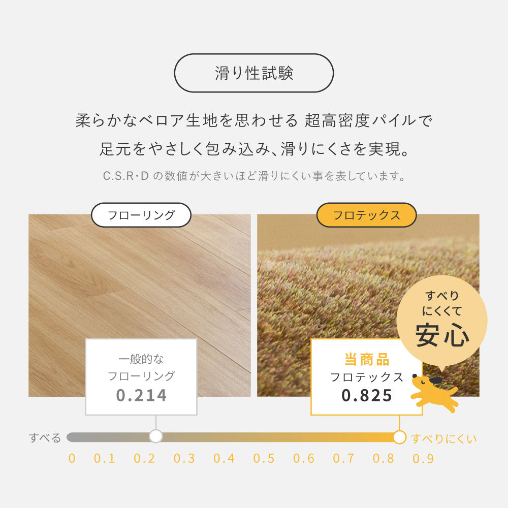 超高密度パイルのフローリング調ラグ　フロテックス